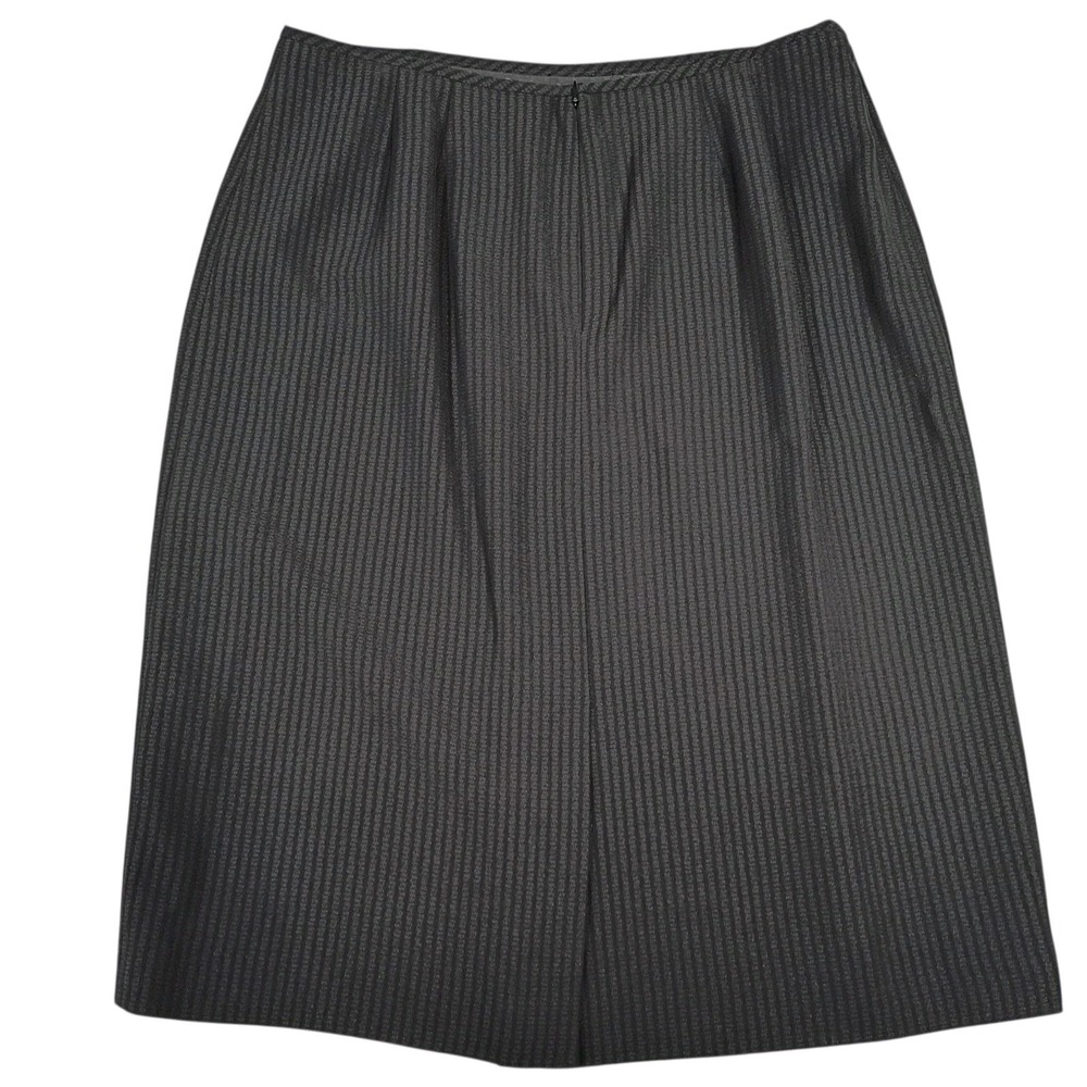 Vintage 90s Women's 14 Black Evan Picone Pencil Skirt Back Slit Career Preppy‎ - Picture 2 of 9
